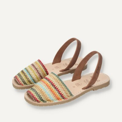 MENORQUINA RAFIA MULTICOLOR