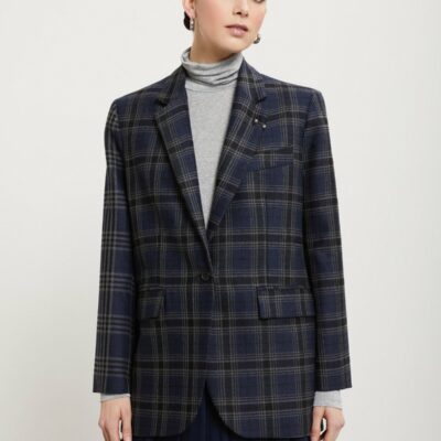 CHAQUETA DE LANA A CUADROS