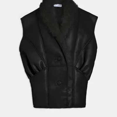 CHALECO BORREGUITO NEGRO