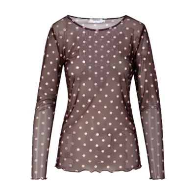 Blusa de malla lunares