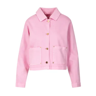 Chaqueta de denim rosa