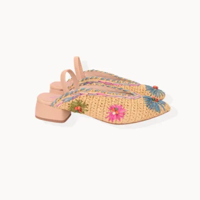 Bailarina destalonada en rafia natural