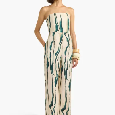 Mono tipo bustie de lino estampado