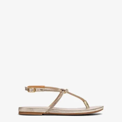 Sandalia plana brillo