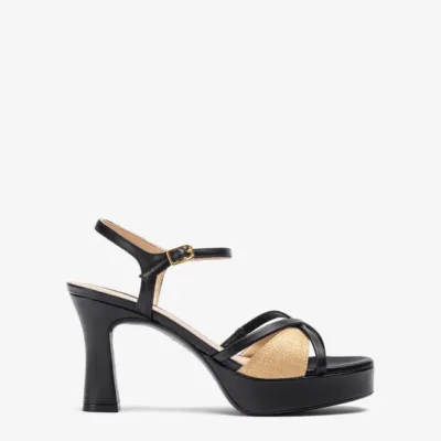 Sandalia con tac&oacute;n y plataforma