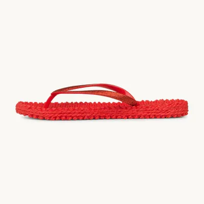 chanclas glitter ilse jacobsen deep red