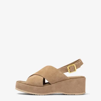 SANDALIA PALA CRUZADA ANTE BEIGE