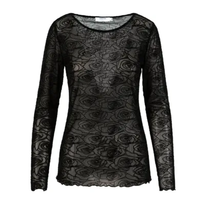 blusa de malla ligera rosas