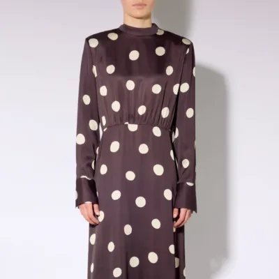 VESTIDO GRANDES LUNARES DE ESPRESSO